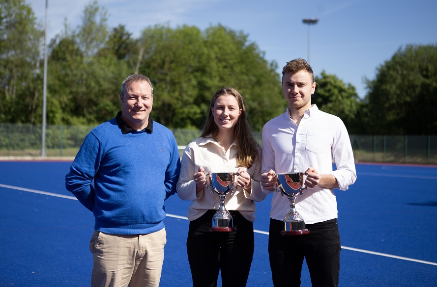 NTU Hockey Duo Bridget and Alex with NTU Sport Director James Hayter