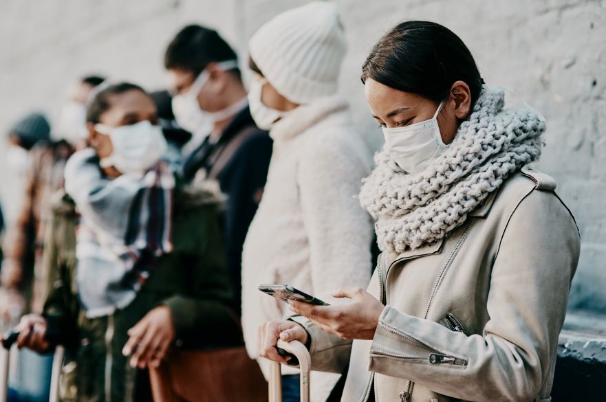 People wearing masks 