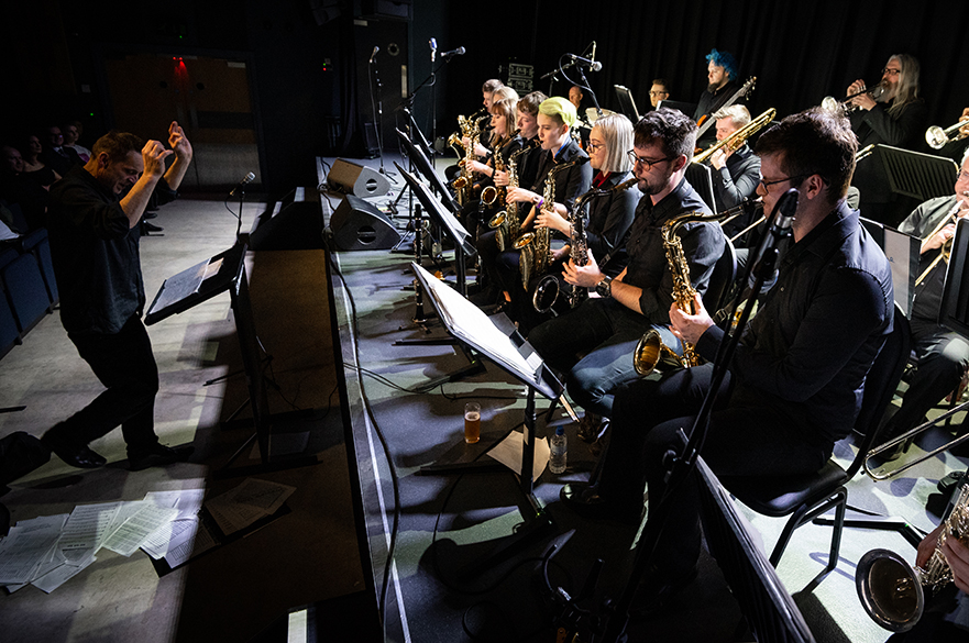 Big Band on stage.