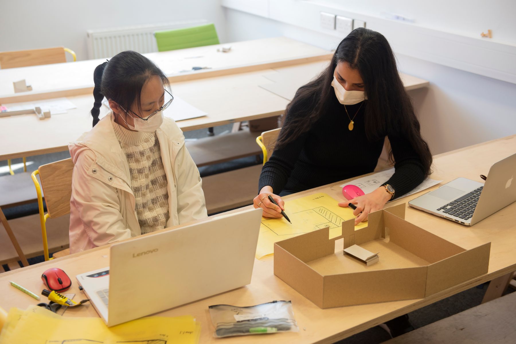 Students studying