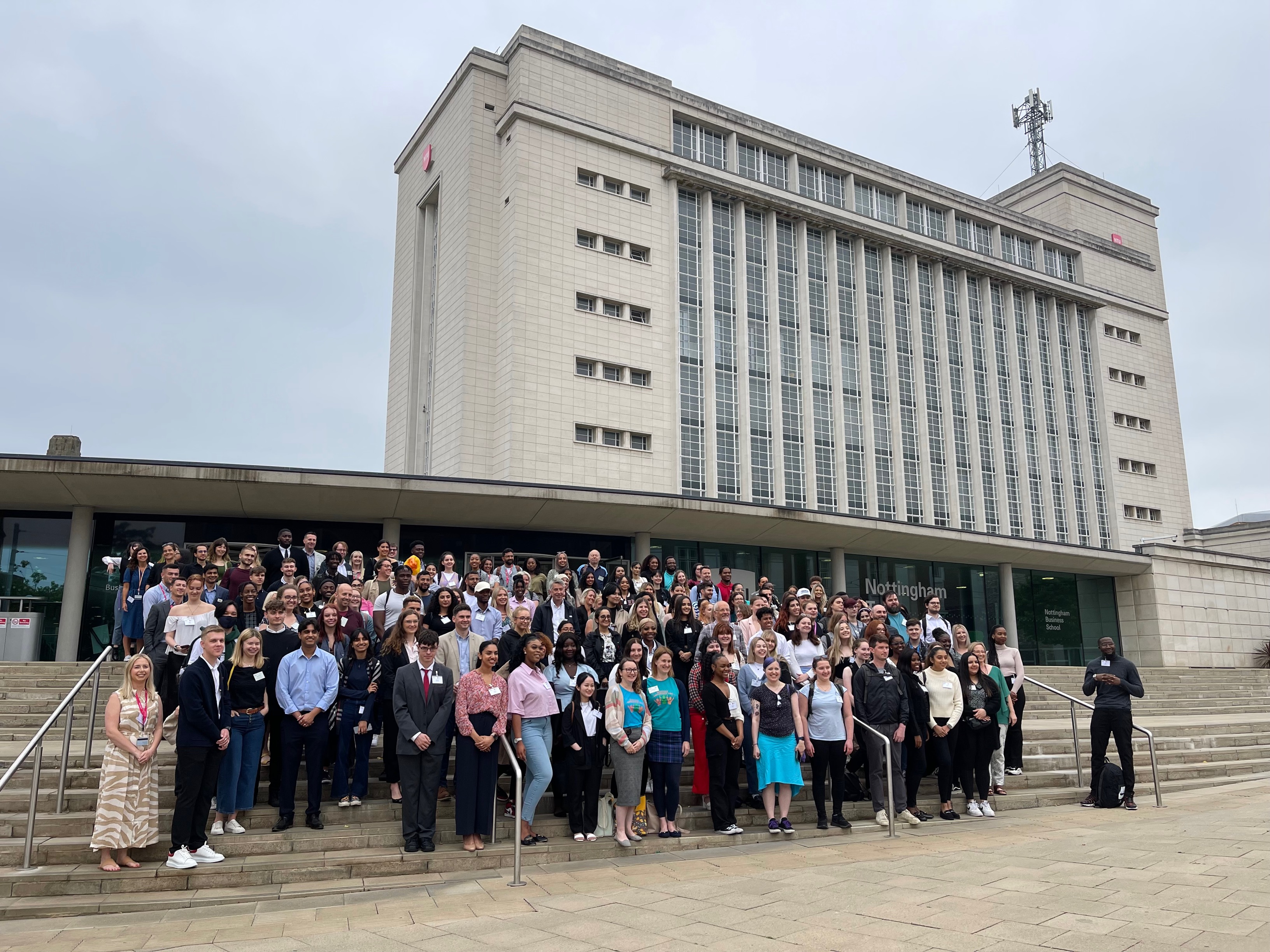 All Grads4Nottm participants outside Newton Building