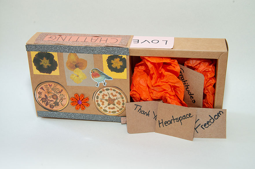 Memory box with words and images