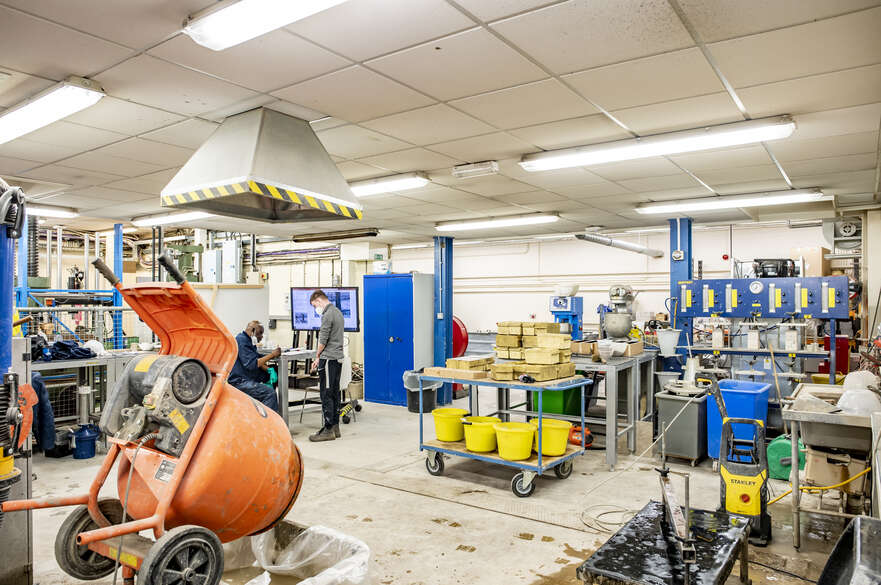 Concrete lab in Maudslay workshops