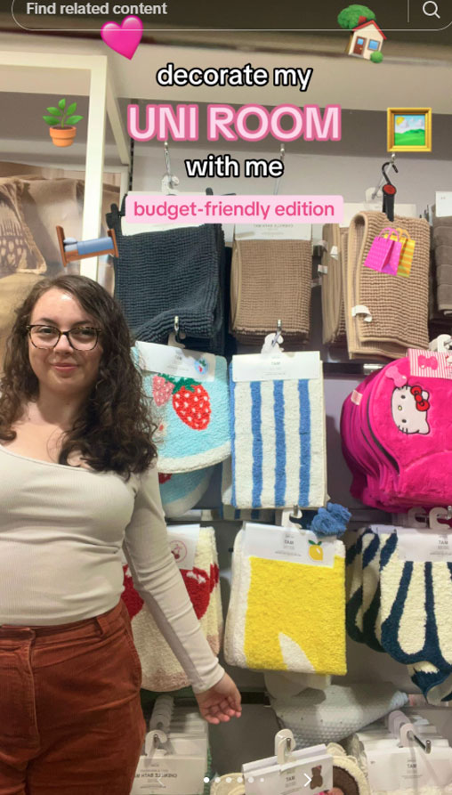 Mia budget decorating tips TikTok