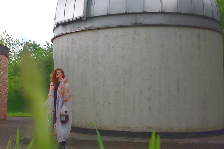 Design student posing infront of NTU Observatory Dome