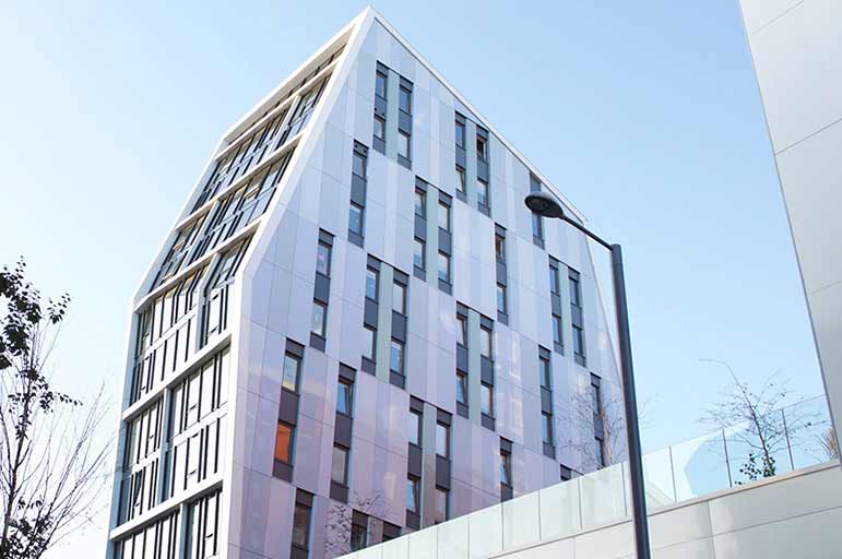 The exterior of Byron student accommodation 