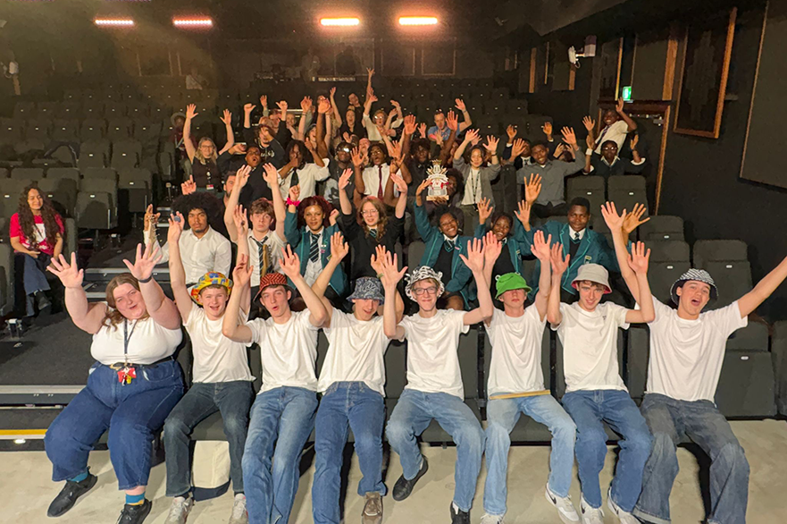 Students from the Harris Federation sat in the venue at NTU London