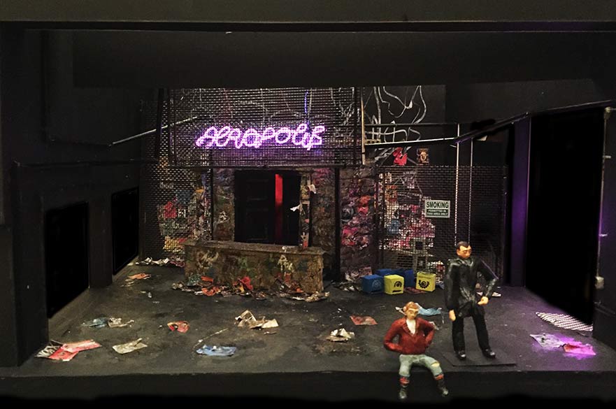 Model by Lucy Bond of realised set design for 'Lysistrata' by Arystophanes, 2018