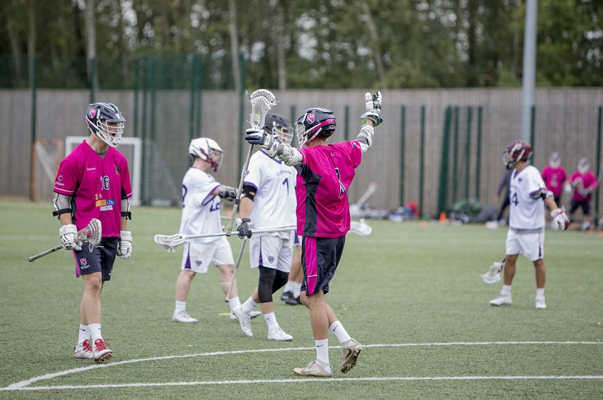 NTU Men's Lacrosse Player Celebrates 