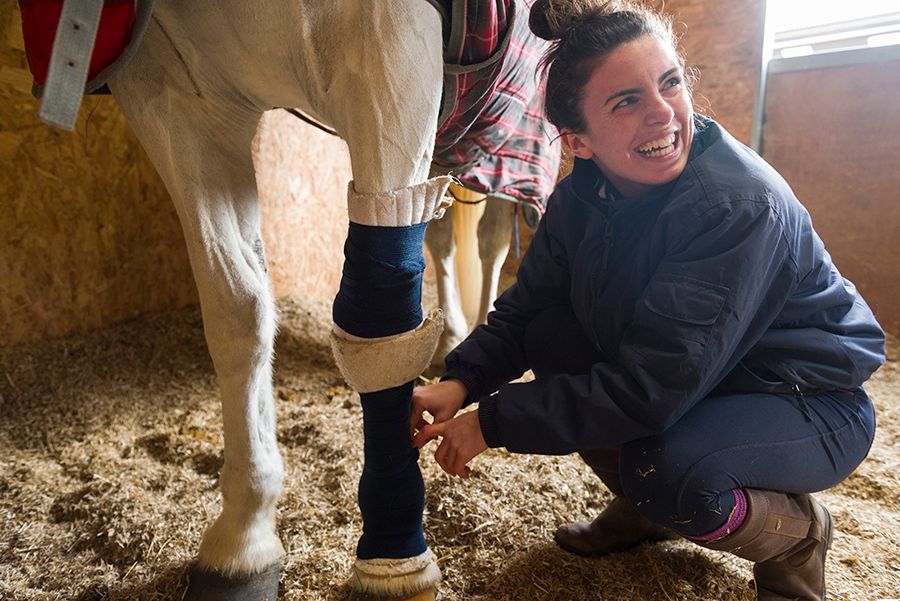 Student with horse