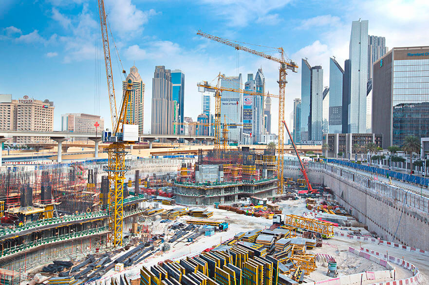 Buildings under construction