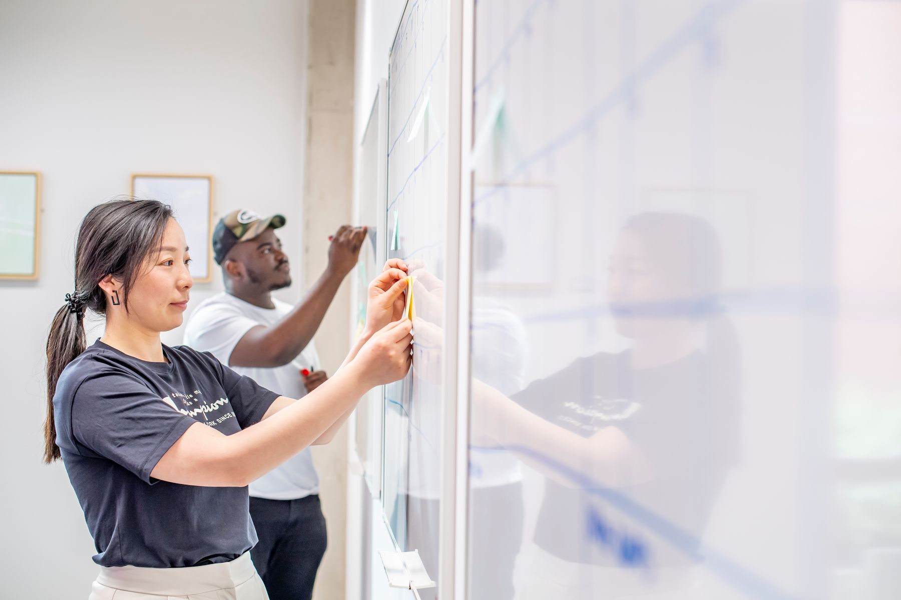 Students working on whiteboard