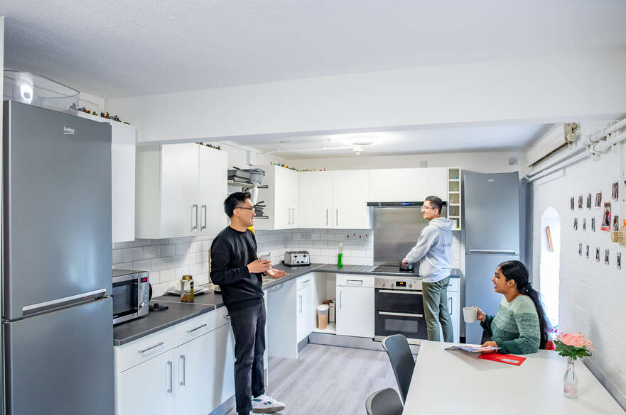 Students in kitchen