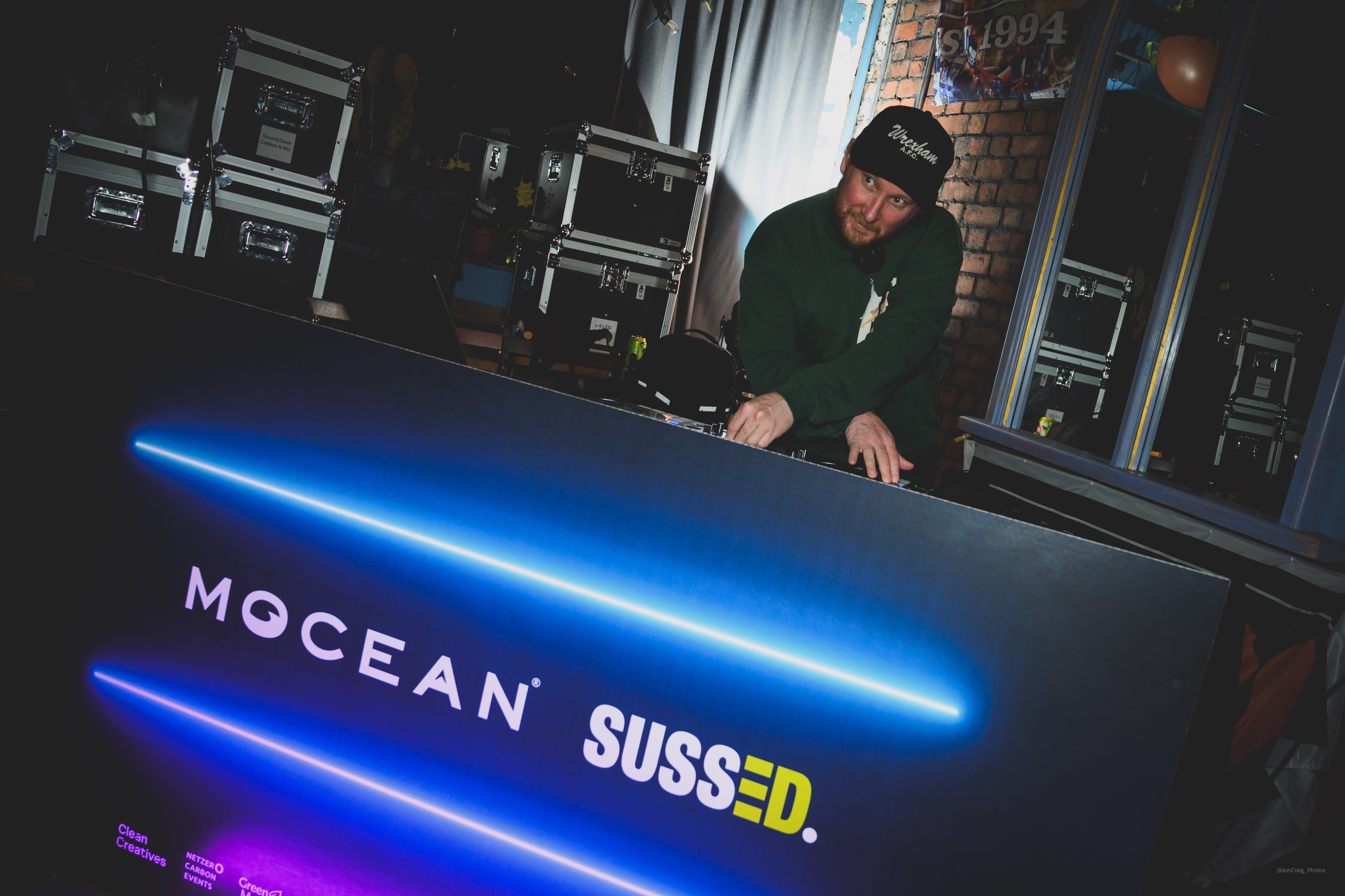 DJ at launch party for Mocean's SUSSED platform