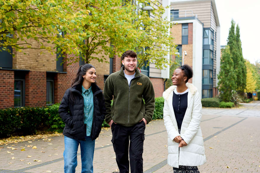 Students walking together at Clifton