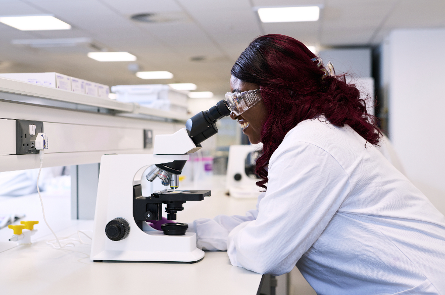 Image of student in lab