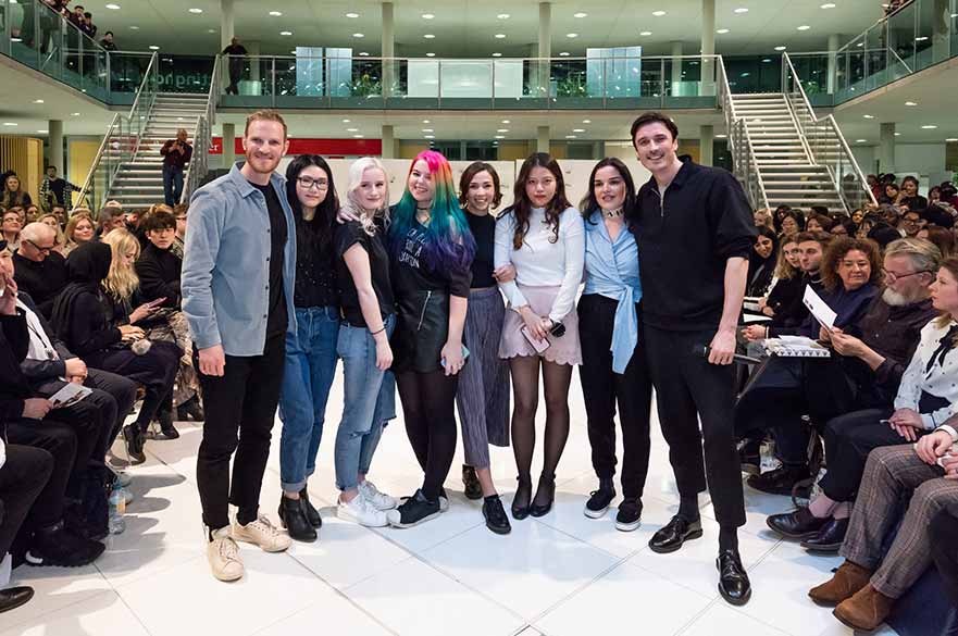 Students at fashion show