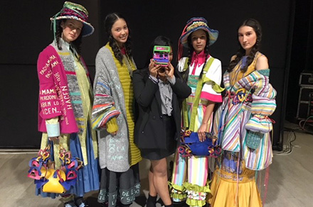 Anna Mancilla with her runway models
