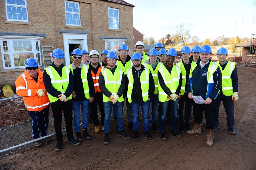Construction Management students visit David Wilson site in Edwalton