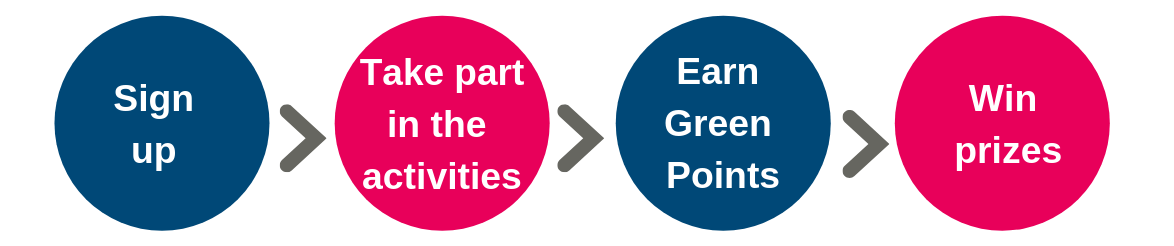 Simple flowchart showing how to use the platform