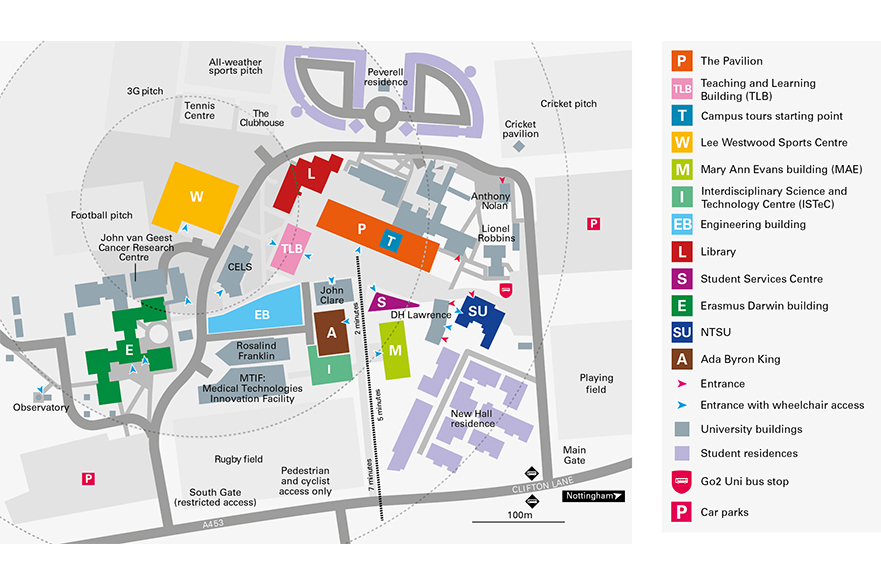 Clifton Campus open house map