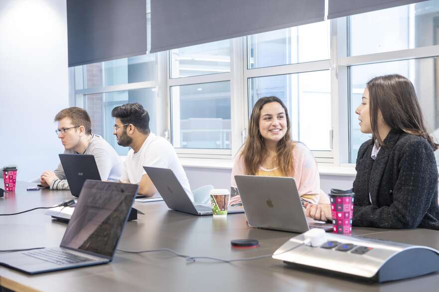 Students working in the pg centre