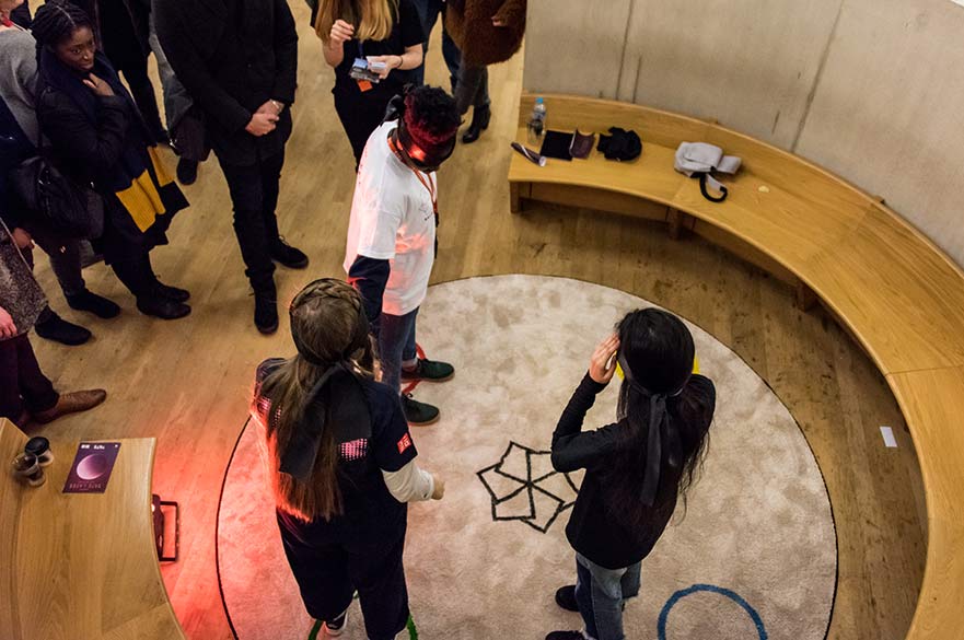 Participants in the D.I.Y. Machine installation