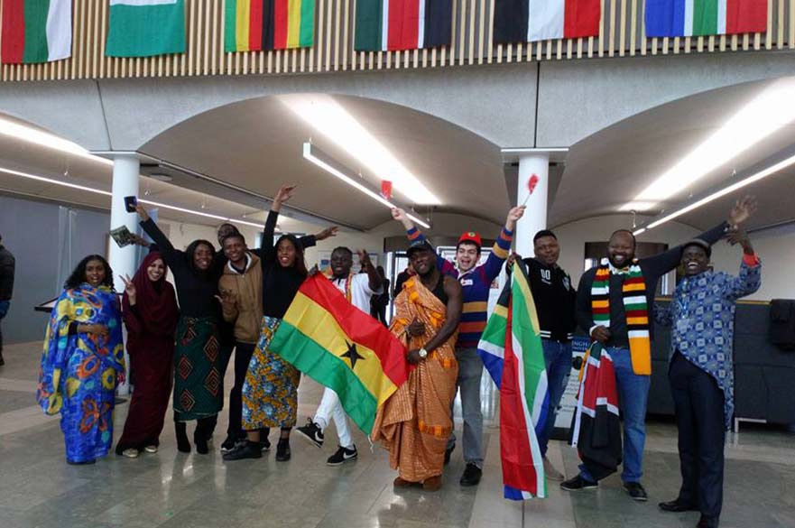 Global Week students at Clifton Campus