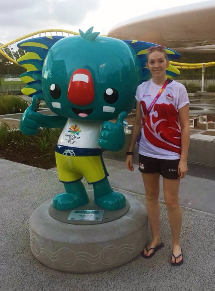 Evie at the commonwealth games