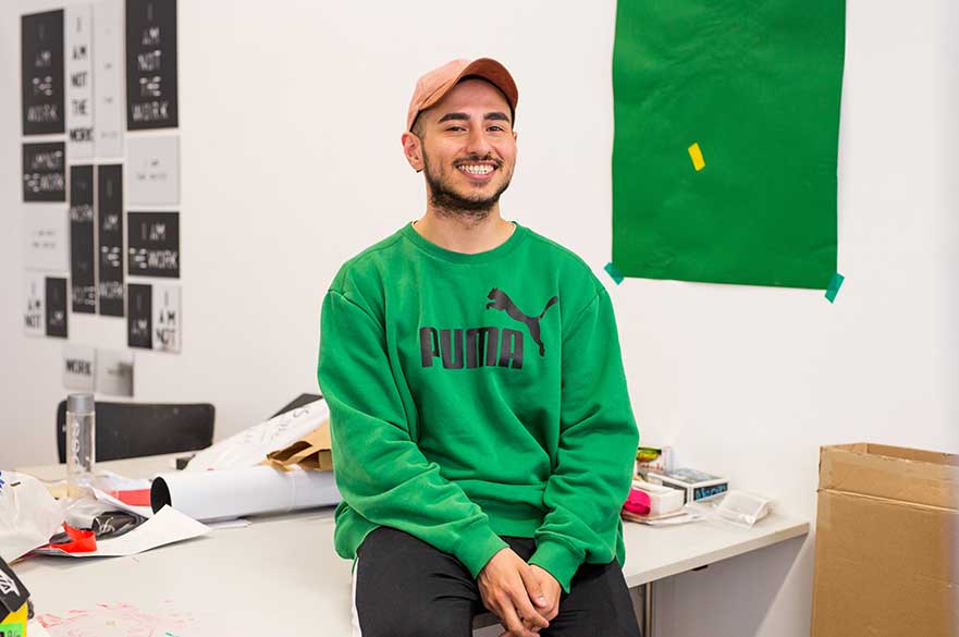 Agil in the Fine Art studios