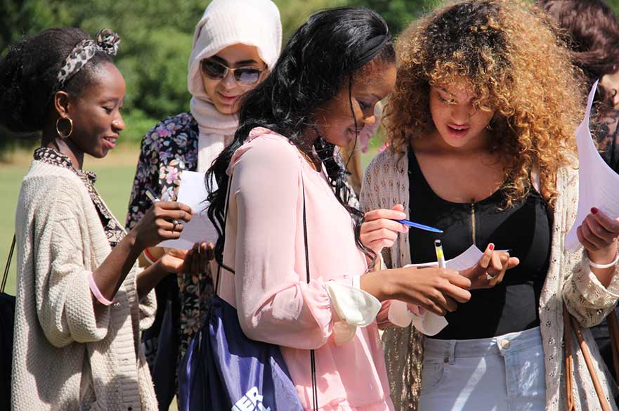 Year 12 pupils on NTU campus