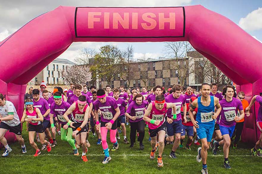 Runners at finish line