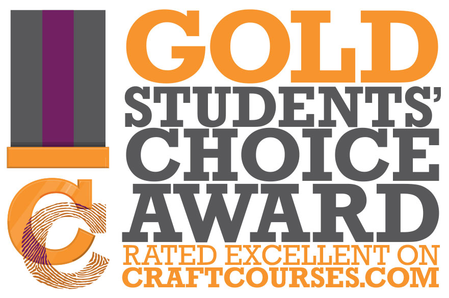 Gold Students' choice award rated excellent on craftcourses.com