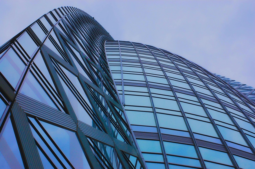 Close up shot of a building