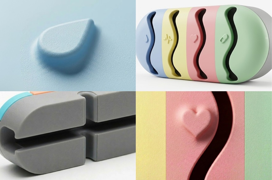 Different close-up shots of a medical apparatus.