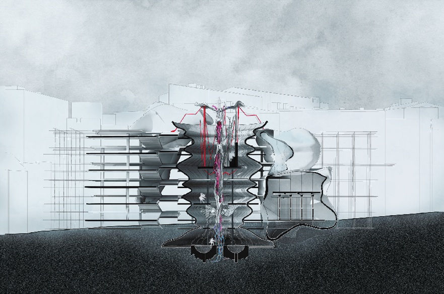 An architect's drawing.