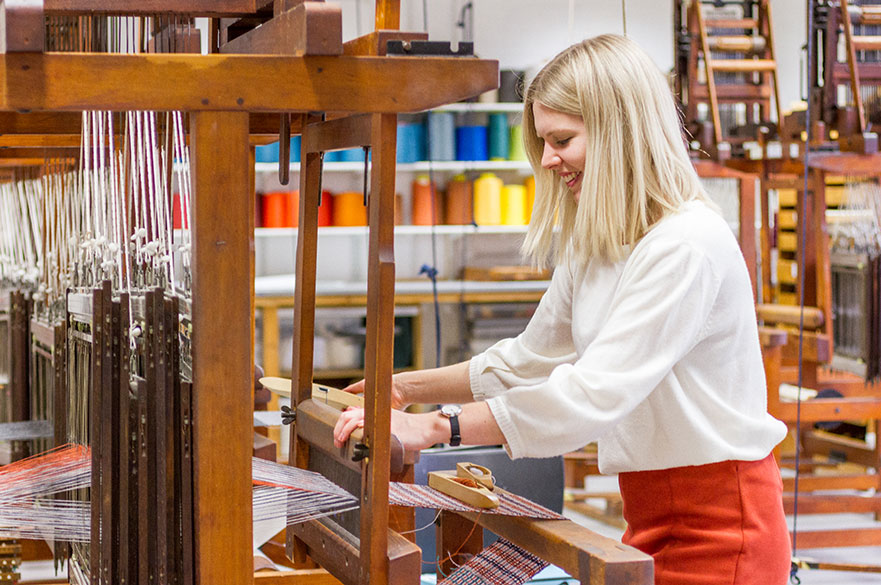 Lucy in the Weave Room at NTU