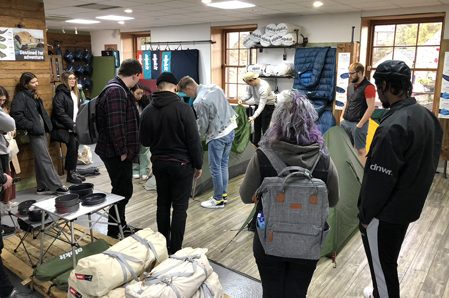 BSc (Hons) Product Design students visiting Alpkit HQ