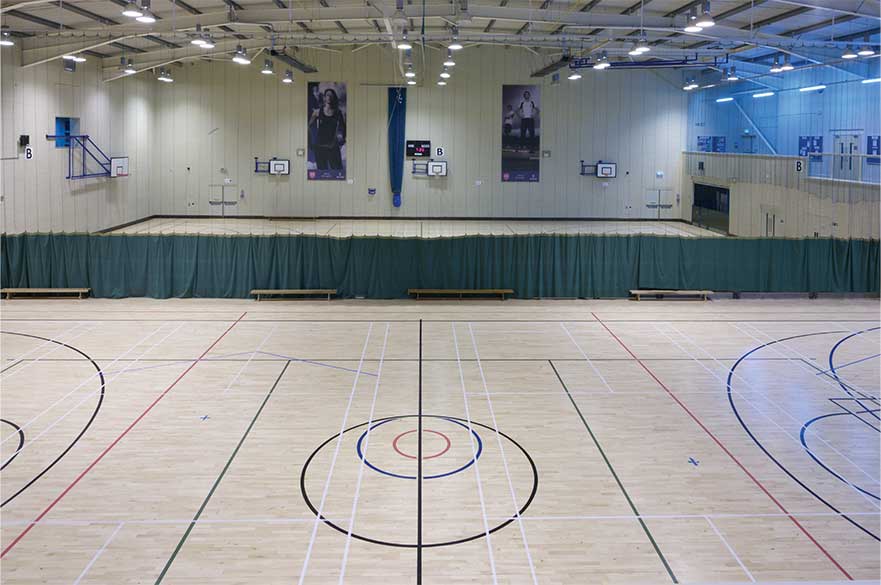Large events sports hall in Clifton campus