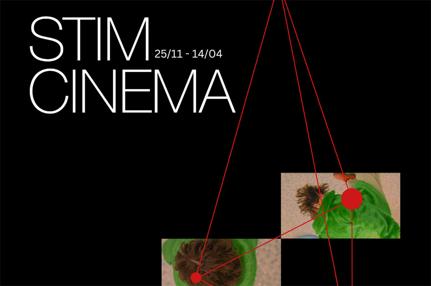 A black image with the words STIM CINEMA in white.