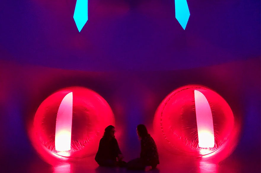 Students in the Architects of Air Luminarium
