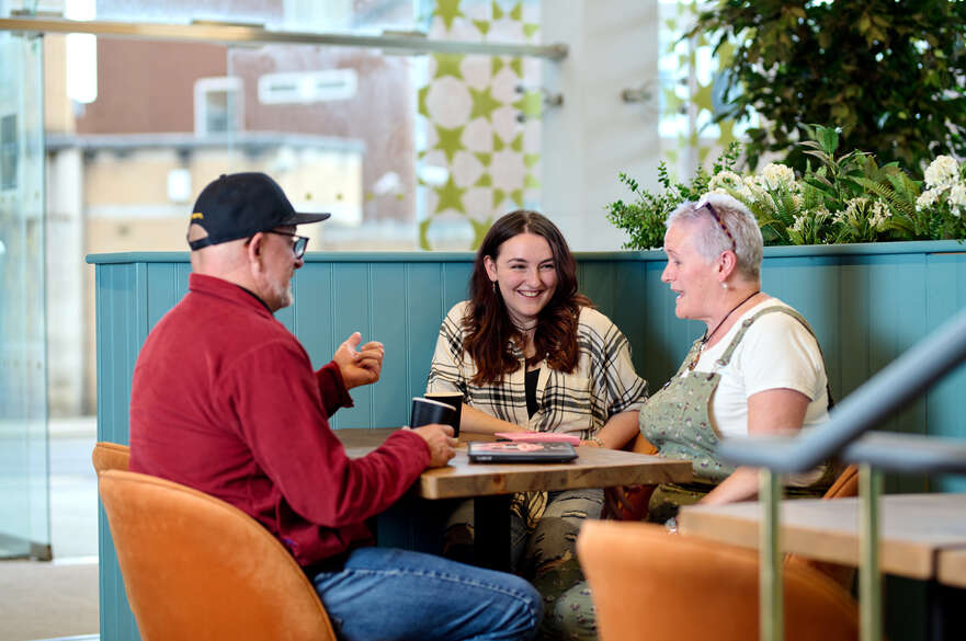Group of students socialising