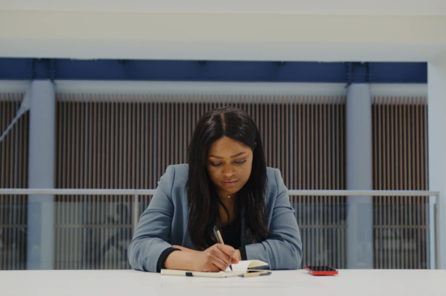 Lawyer conducting legal research