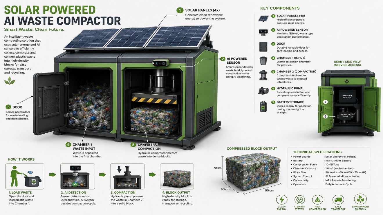 The Solar-Powered AI Waste Compactor