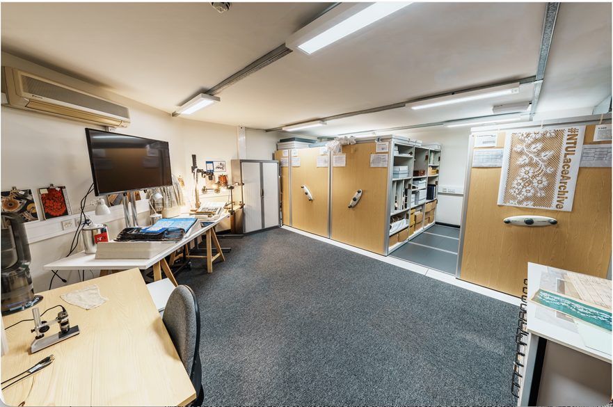 An image of inside the Lace Archive at NTU
