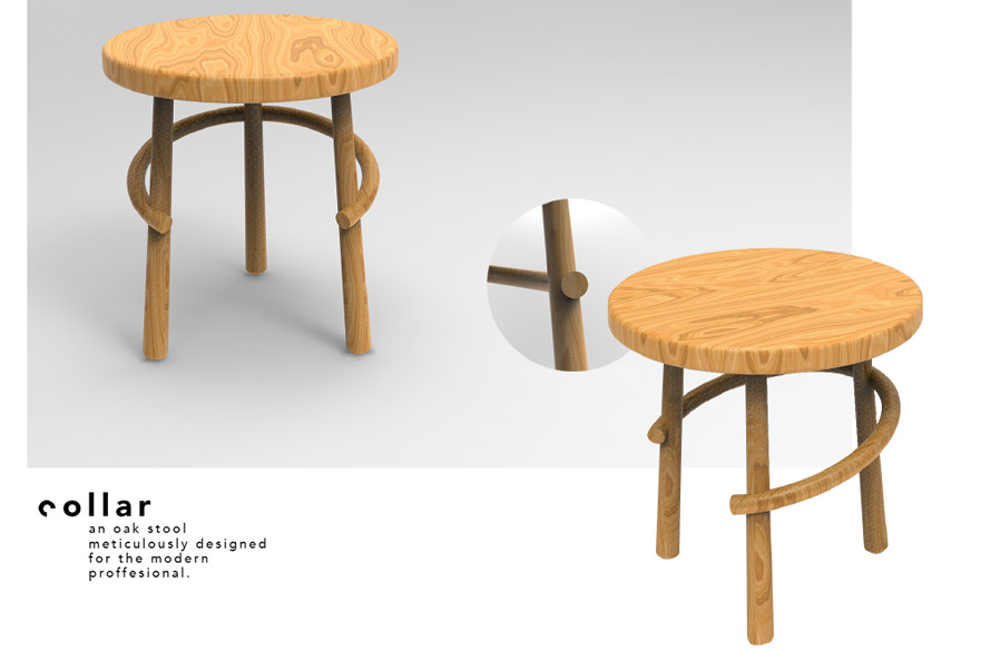 Stool design by Luke Foster and Brandon Nield
