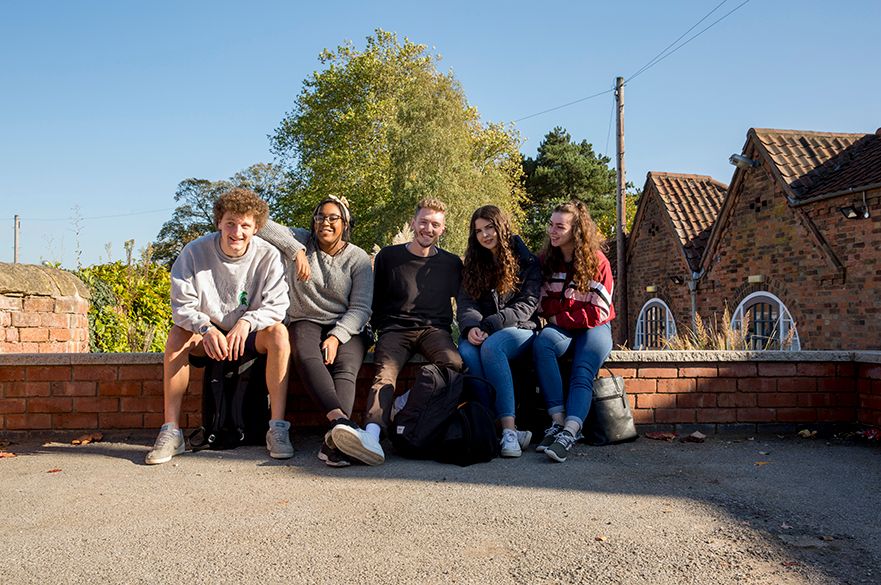 Students outside Orangery