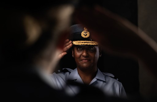 Veronica Pickering saluting