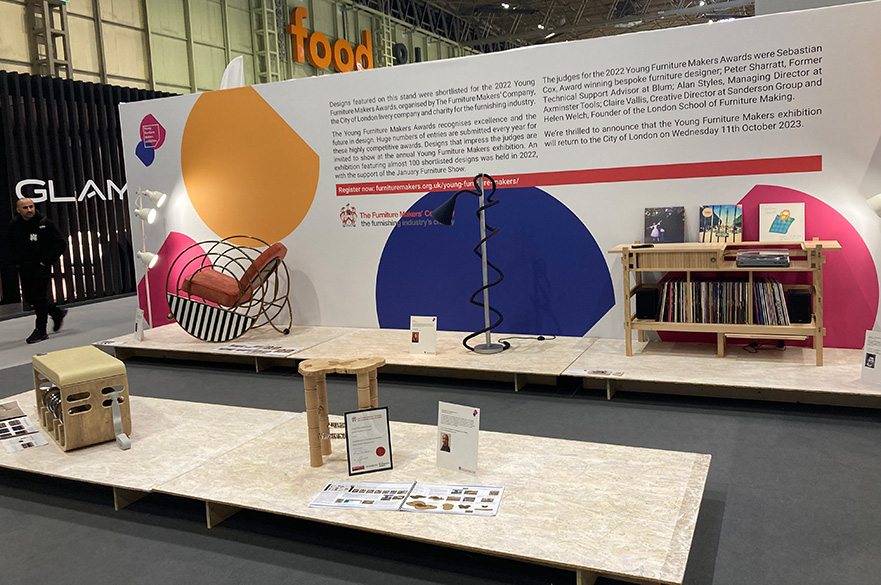 Luke Harrison's work exhibited at the NEC