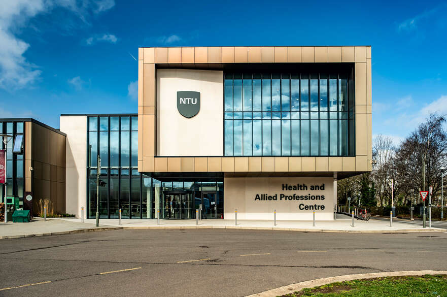 Photograph of the exterior of the Health and Allied Professions Centre on the Clifton Campus